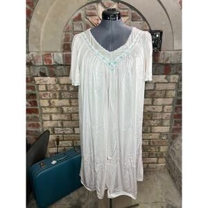 satin nightgown V neck lace pink